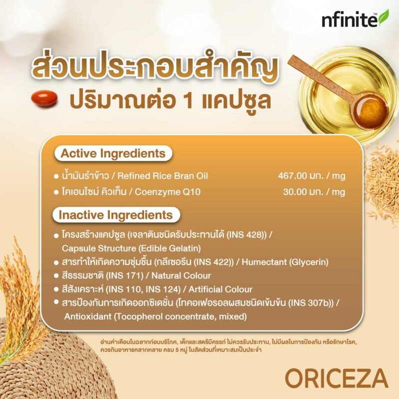 ORICEZA อาหารเสริมลดคลอเลสเตอรอล บำรุงหัวใจและหลอดเลือด - Image 6